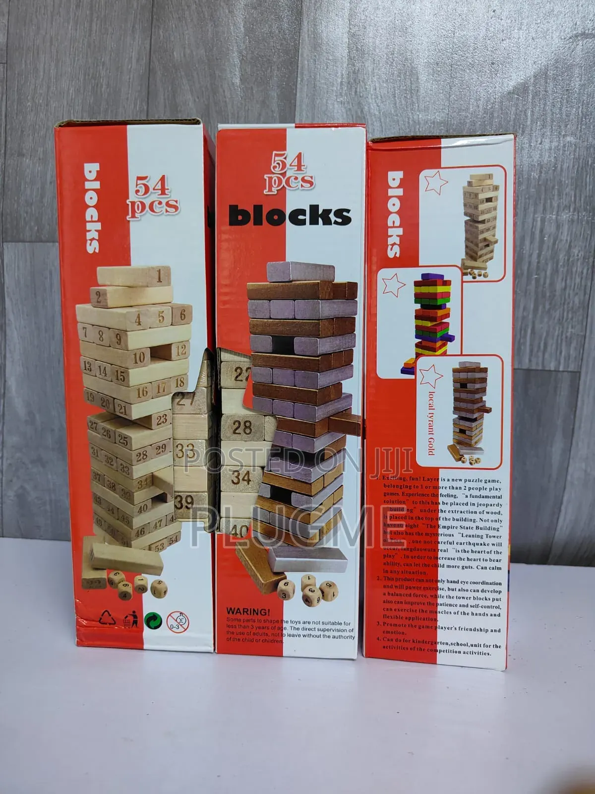 54pcs Jenga Blocks Stacking Games
