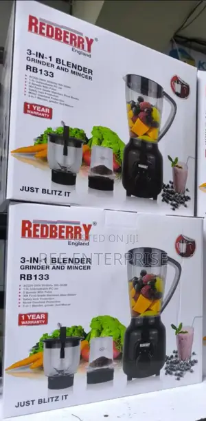 3 in 1 Redberry Blender Chopper and Grinder