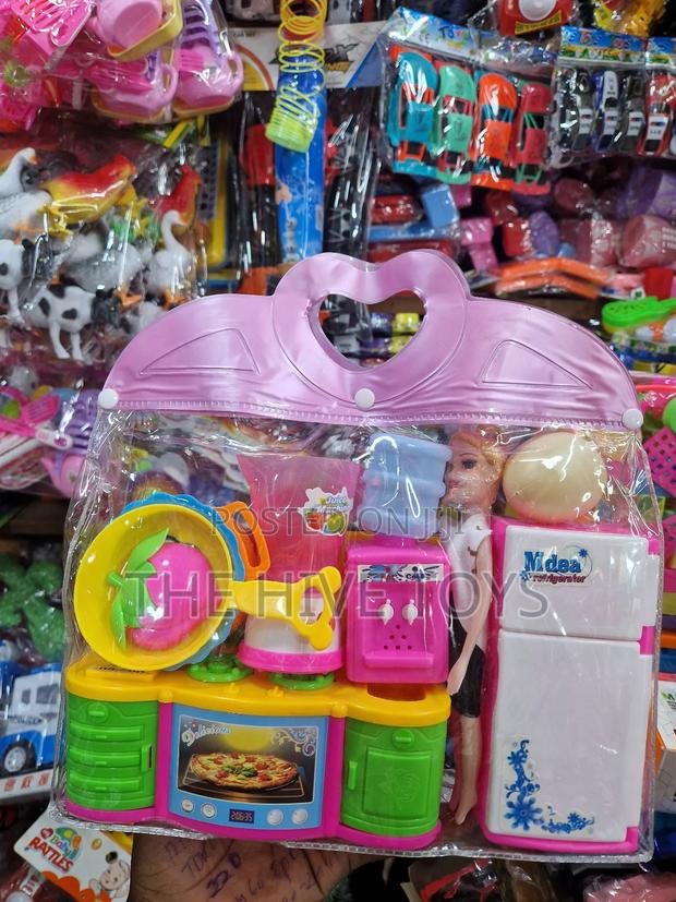 Kids Kitchen Playset With Fridge and Doll - thumbnail 3