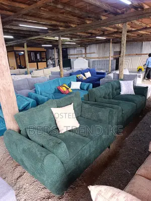 Nice Green 5 Seater Butterfly Sofa Set 3,2