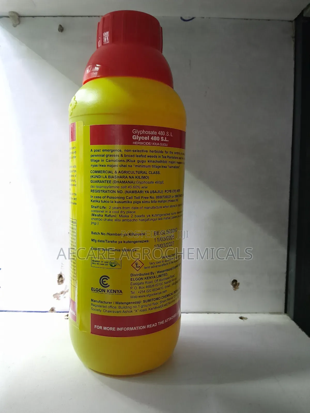 Glycel Glyphosate Herbicide 480 Sl 1litre