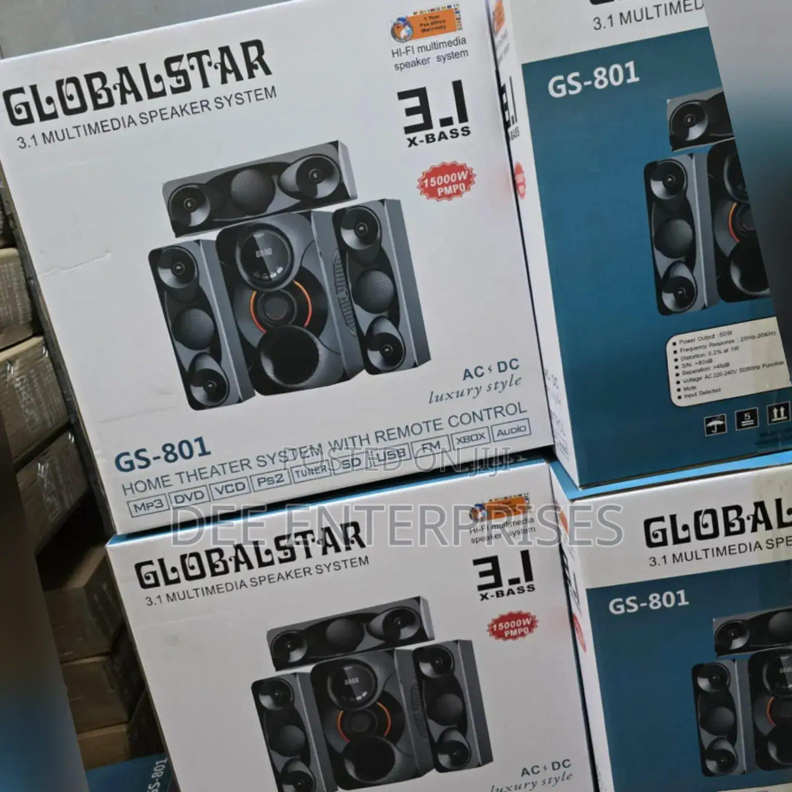 3.1ch Globalstar Home Theater System With Remote Control Woofer System