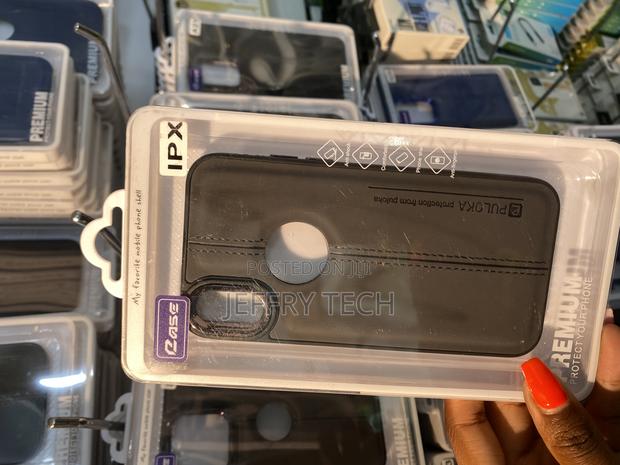 Voski Premium Pu Luxury Leather Logo Cut for iPhone X Case - main view