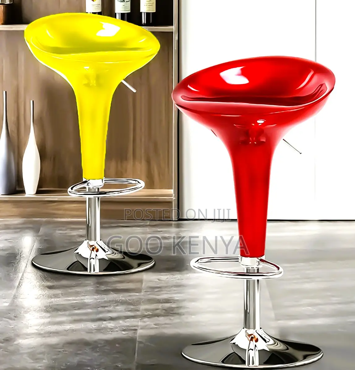 Bar Stool; Slimline Plastic Bar Stool