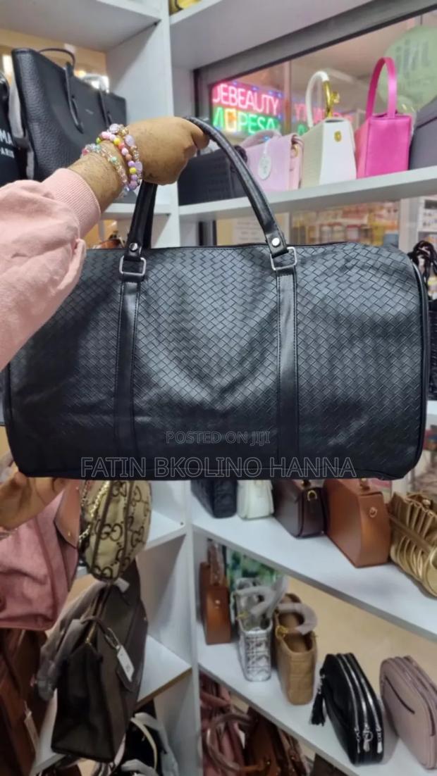 Black Woven Duffle Bag - thumbnail 2