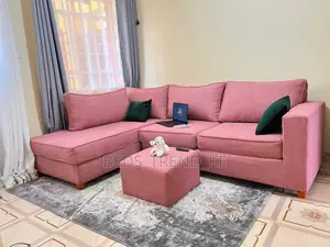 Entertaining 6 Seater L Seat Sofa With a Puff