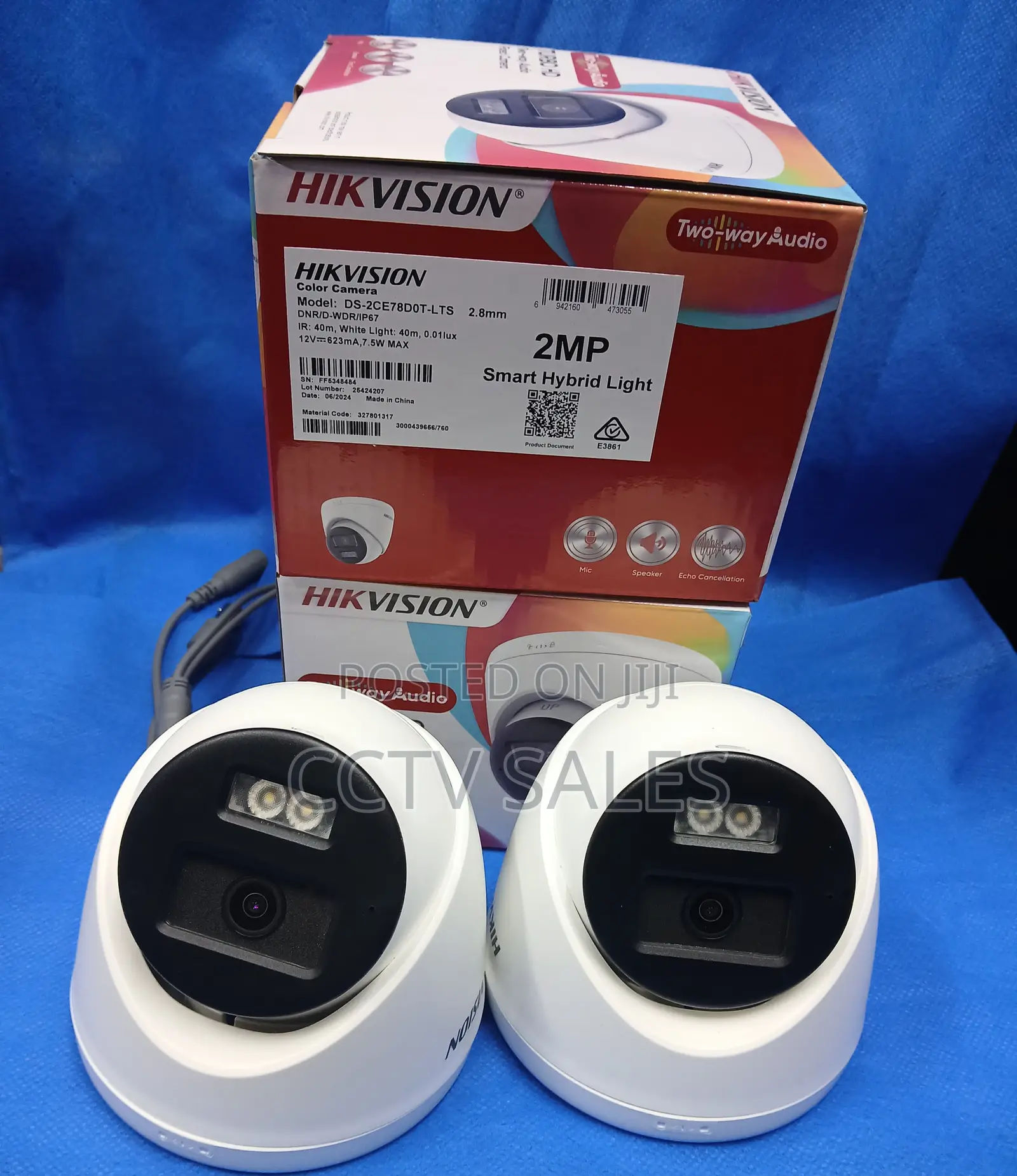 Indoor Two-Way Audio Dome Camera With Sensors for Motion Detection