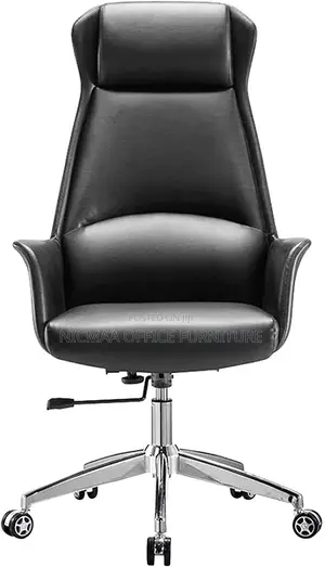 Office Seat: Executive Adjustable High Back Faux Leather Seat