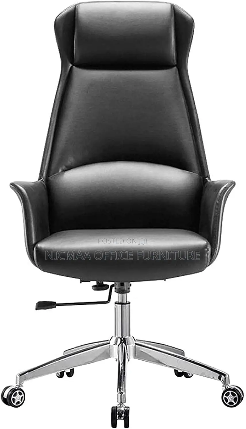 Office Seat: Executive Adjustable High Back Faux Leather Seat