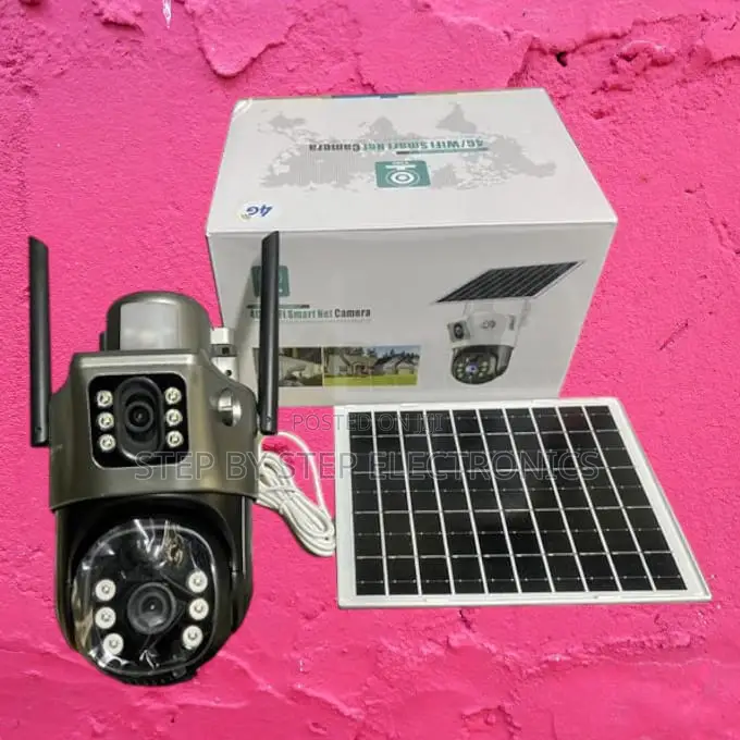 Dual Lens 1080p Full Hd Solar Energy Powered 4g CCTV Camera