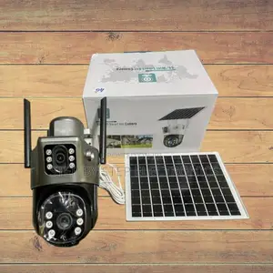 Human Tracking Two-Way Audio Dual Lens 4g PTZ Solar Camera