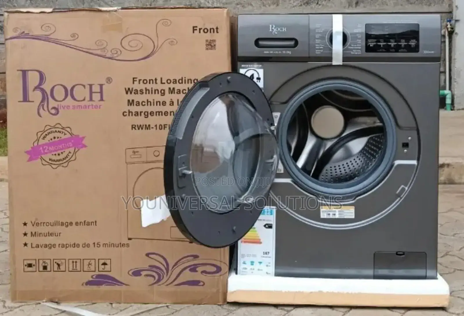 Roch 10kgs Washing Machine Front Load Washing Machine