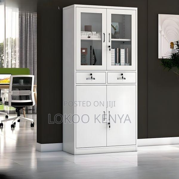 Office Cabinet 2-Drawer 4-Door Office Organizer Cabinet