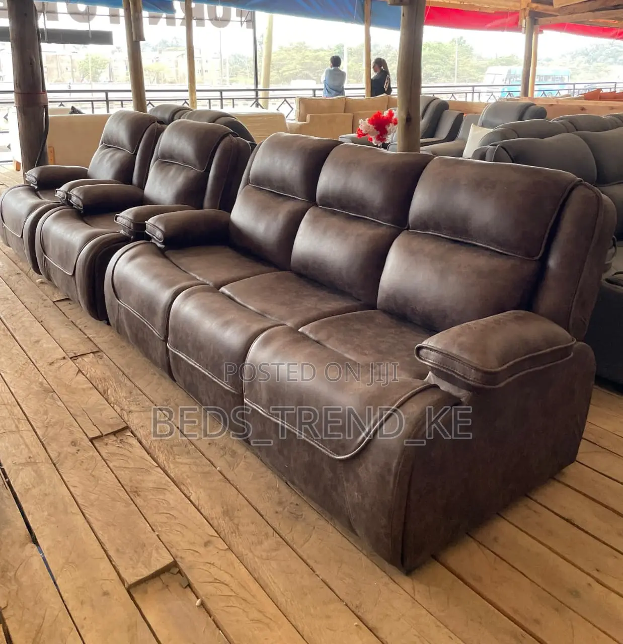 Lavish 5 Seater Semi Recliner Sofa 2,3