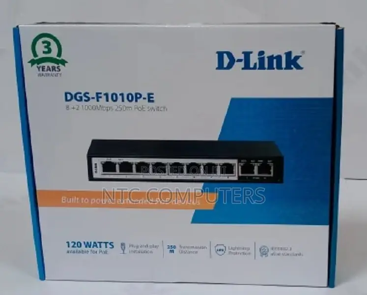 D-link Dgs-f1010p-e 250m: 250m Poe Range And 96w Power