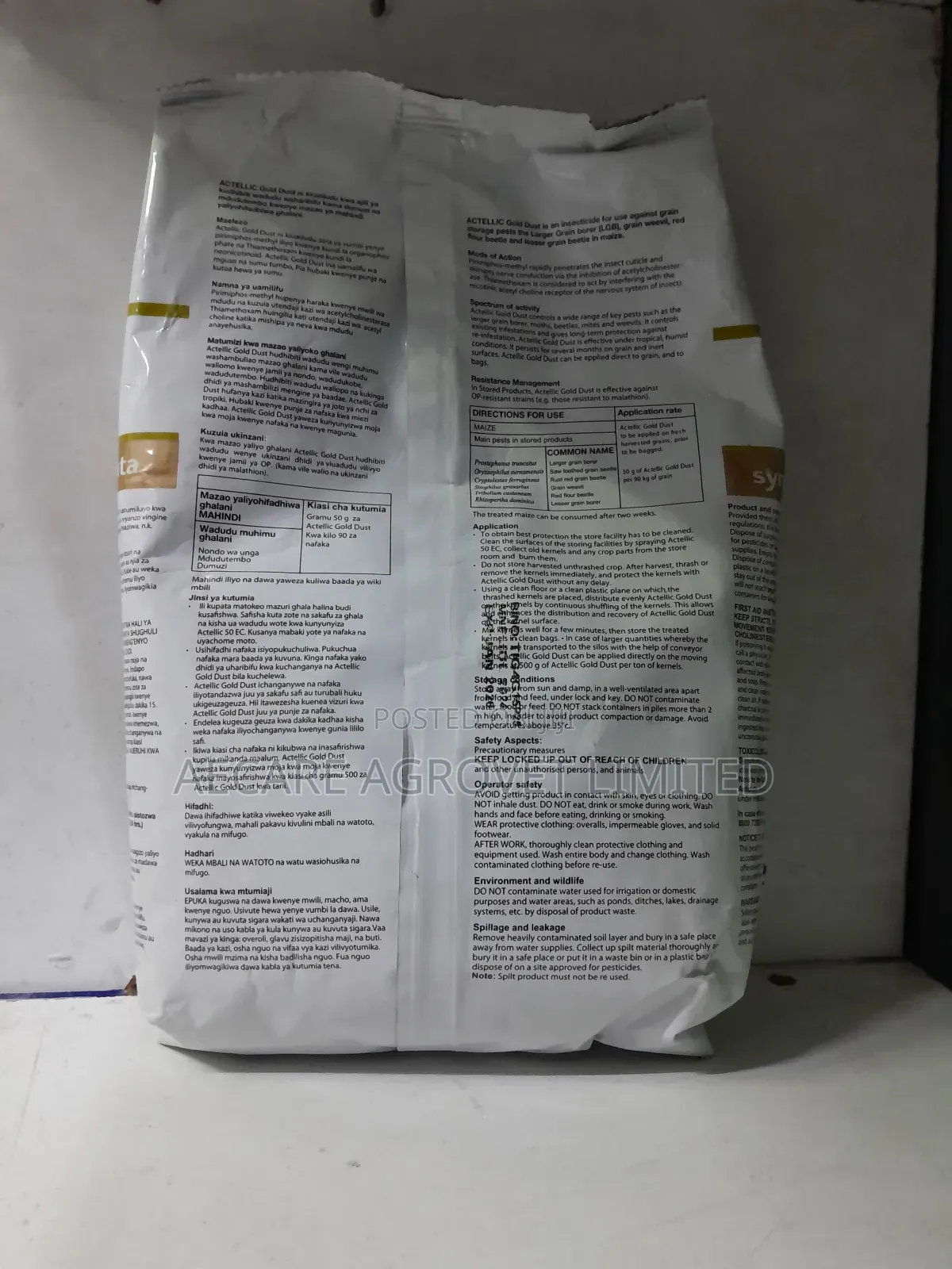Actellic Gold Dust 50g, 100g,200g, 500g and 1kg