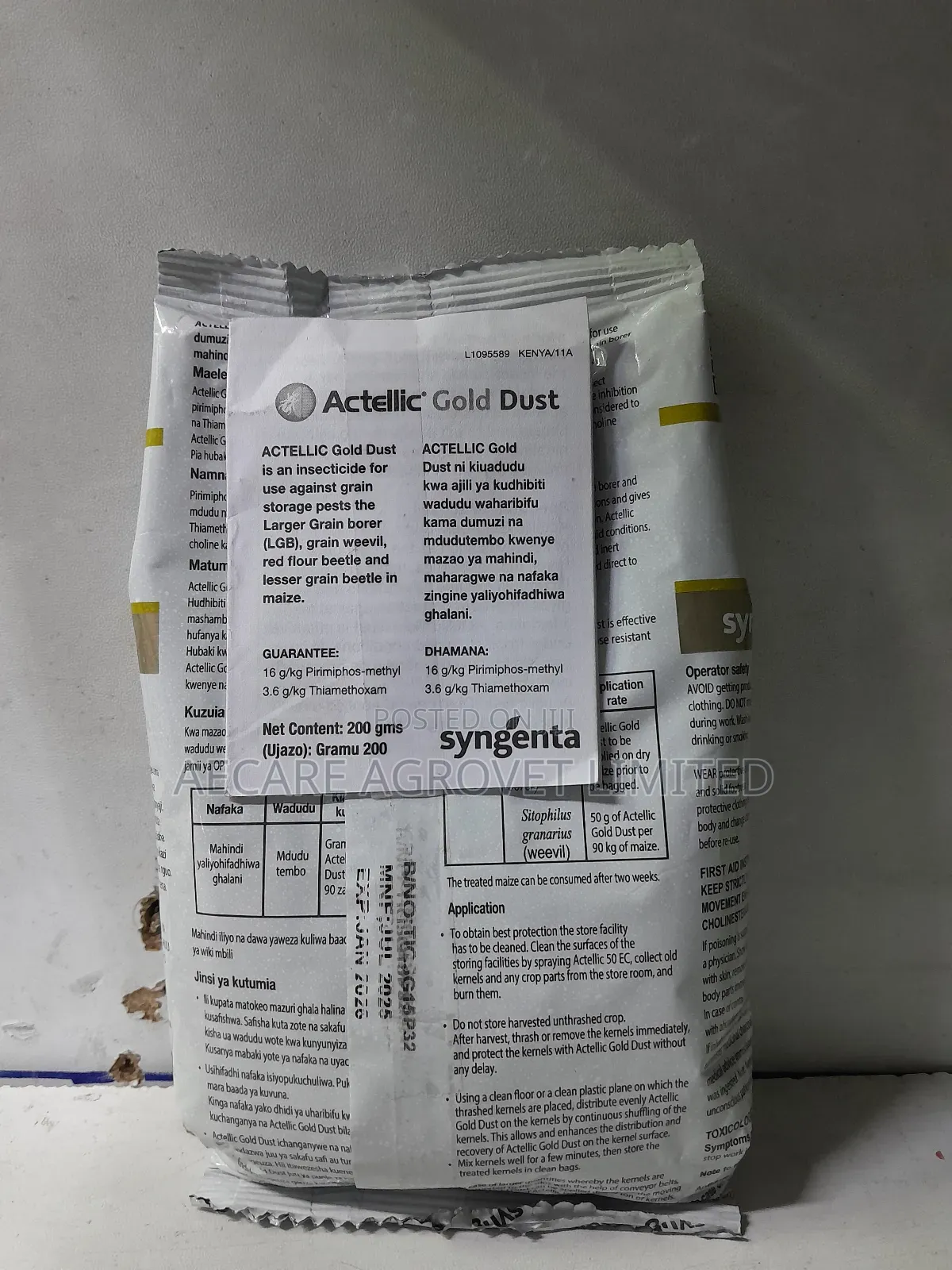 Actellic Gold Dust 50g, 100g,200g, 500g and 1kg