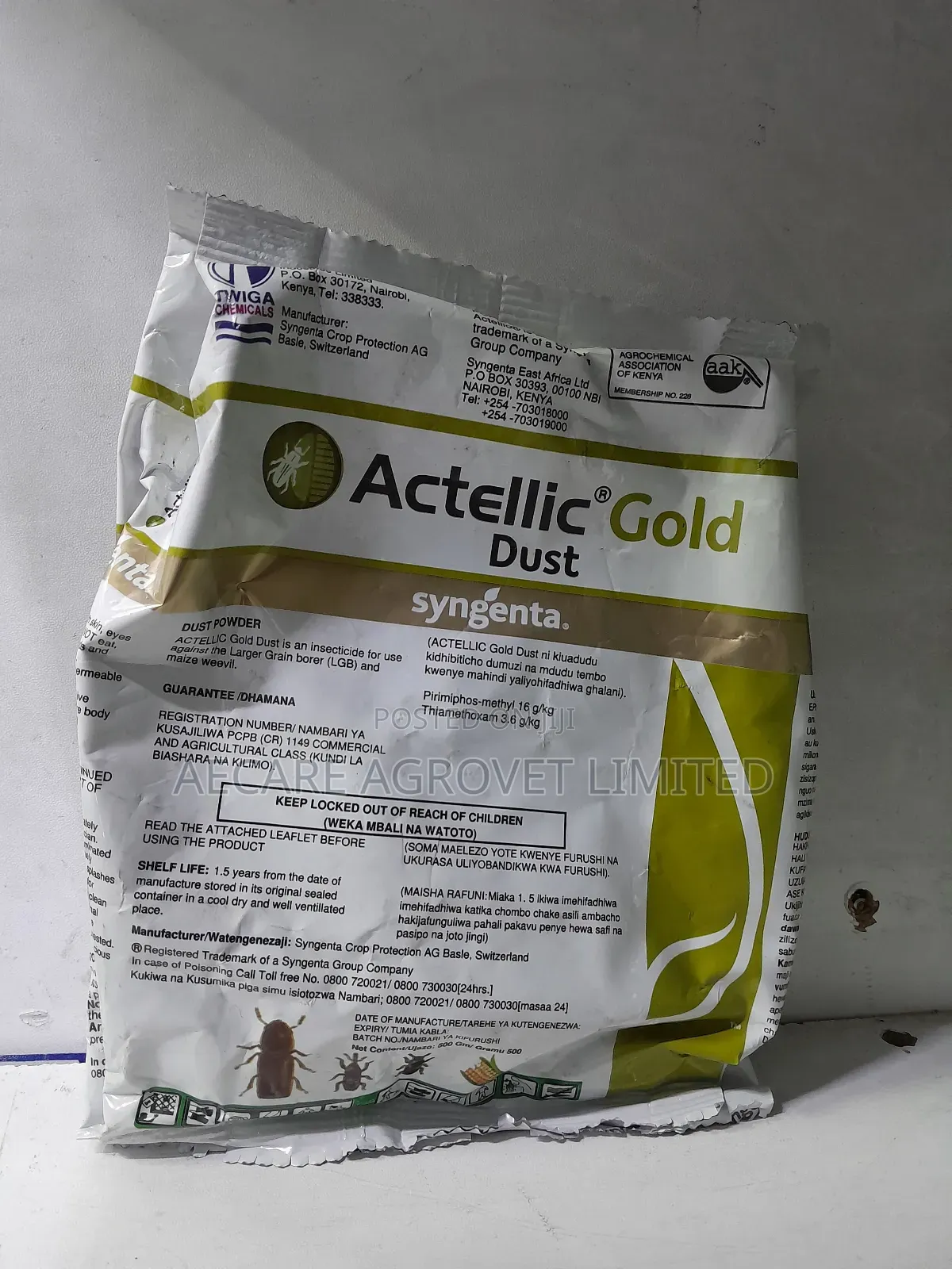 Actellic Gold Dust 50g, 100g,200g, 500g and 1kg