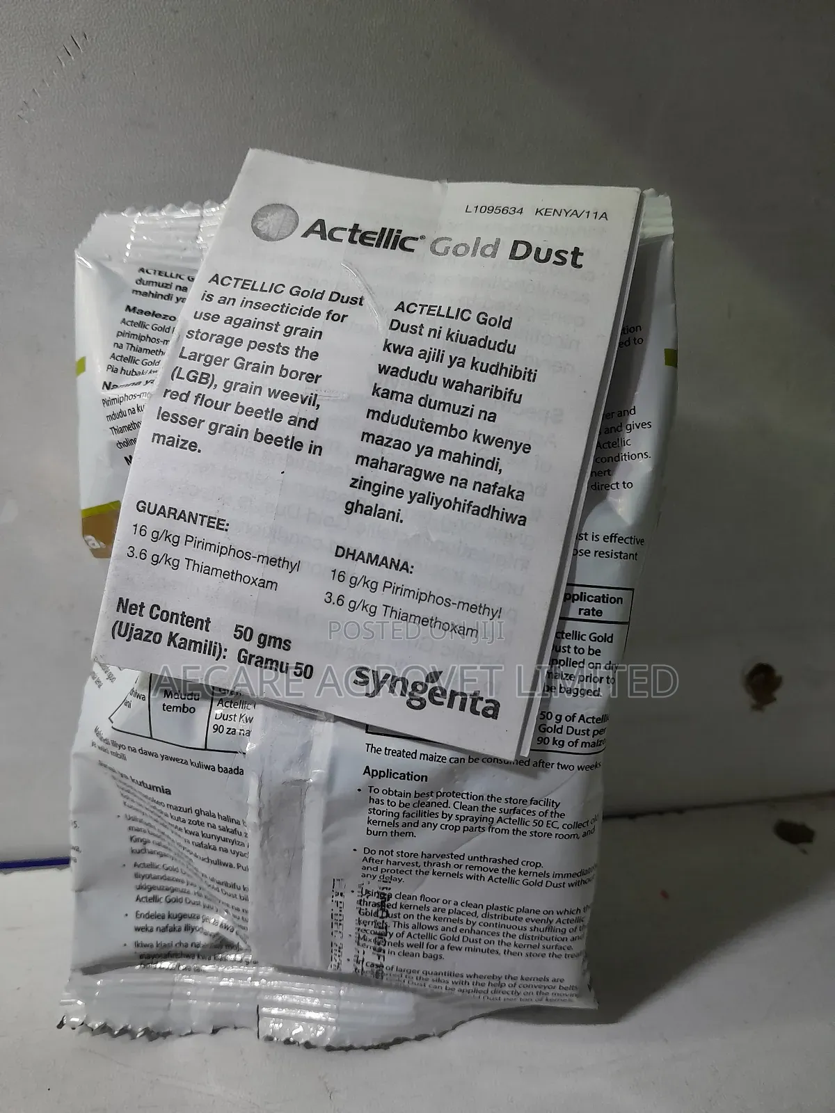 Actellic Gold Dust 50g, 100g,200g, 500g and 1kg