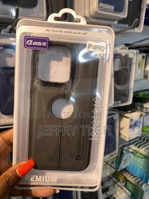 Fukubu Leather iPhone 14 Pro Logo Cut Pu Case - thumbnail 2