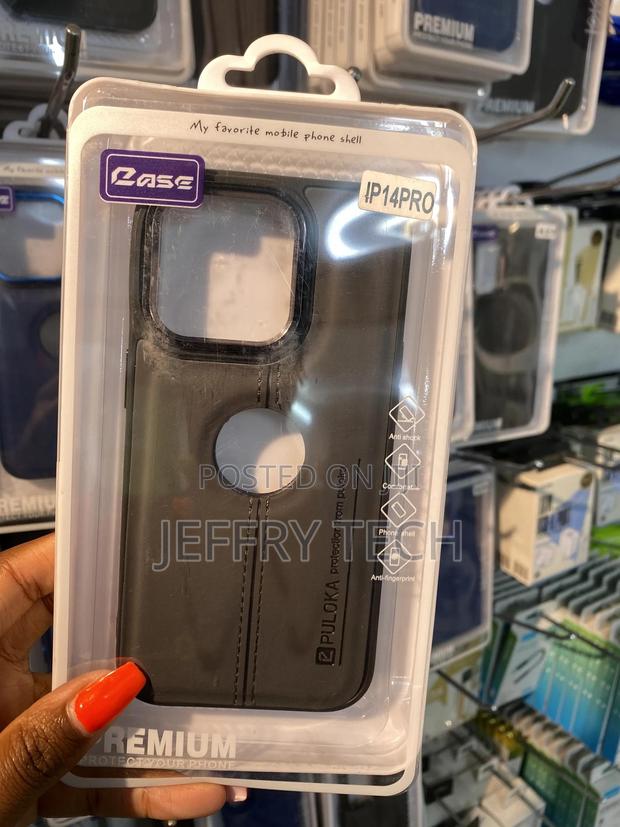 Fukubu Leather iPhone 14 Pro Logo Cut Pu Case - main view