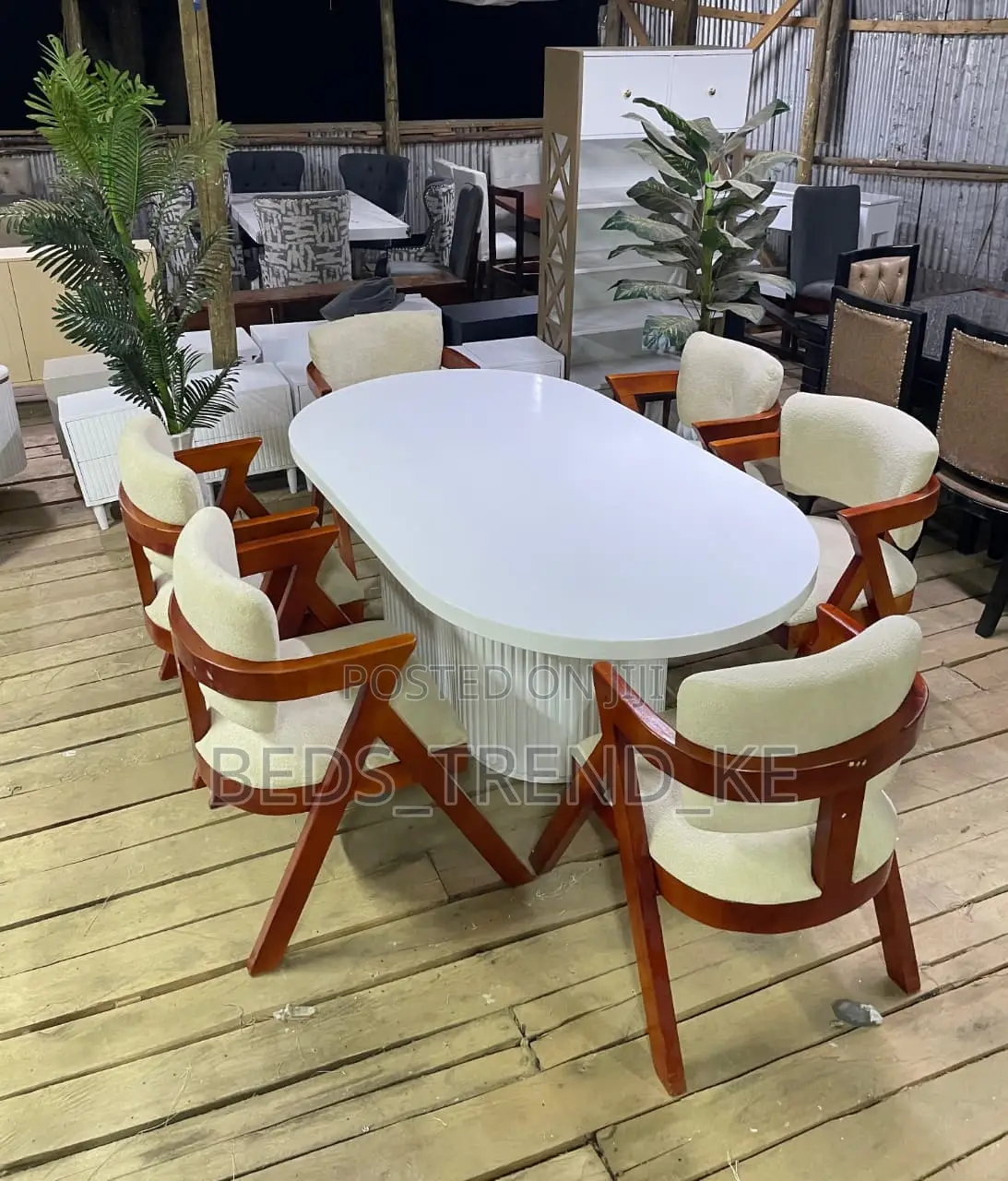 Stunning White 6 Seater Dining Set