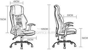 Office Seat: Executive Recliner Leather Black Seat