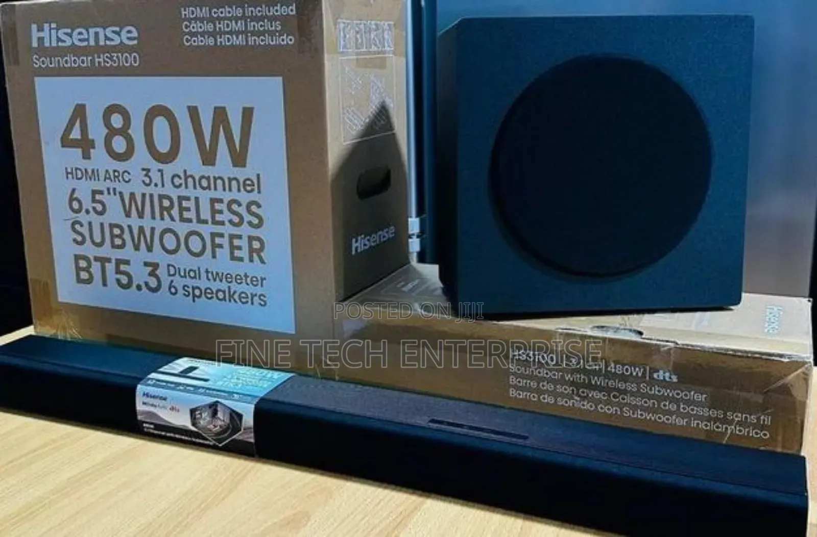 Hisense 480 Watts Hs3100 Sound Bar 3.1 Channel