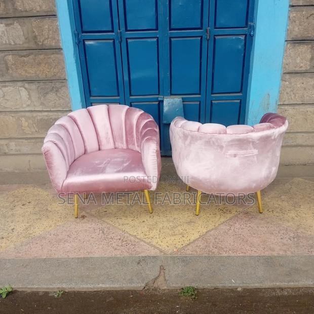 Pink Velvety Accent Chairs for Living Room Set Up. - thumbnail 3