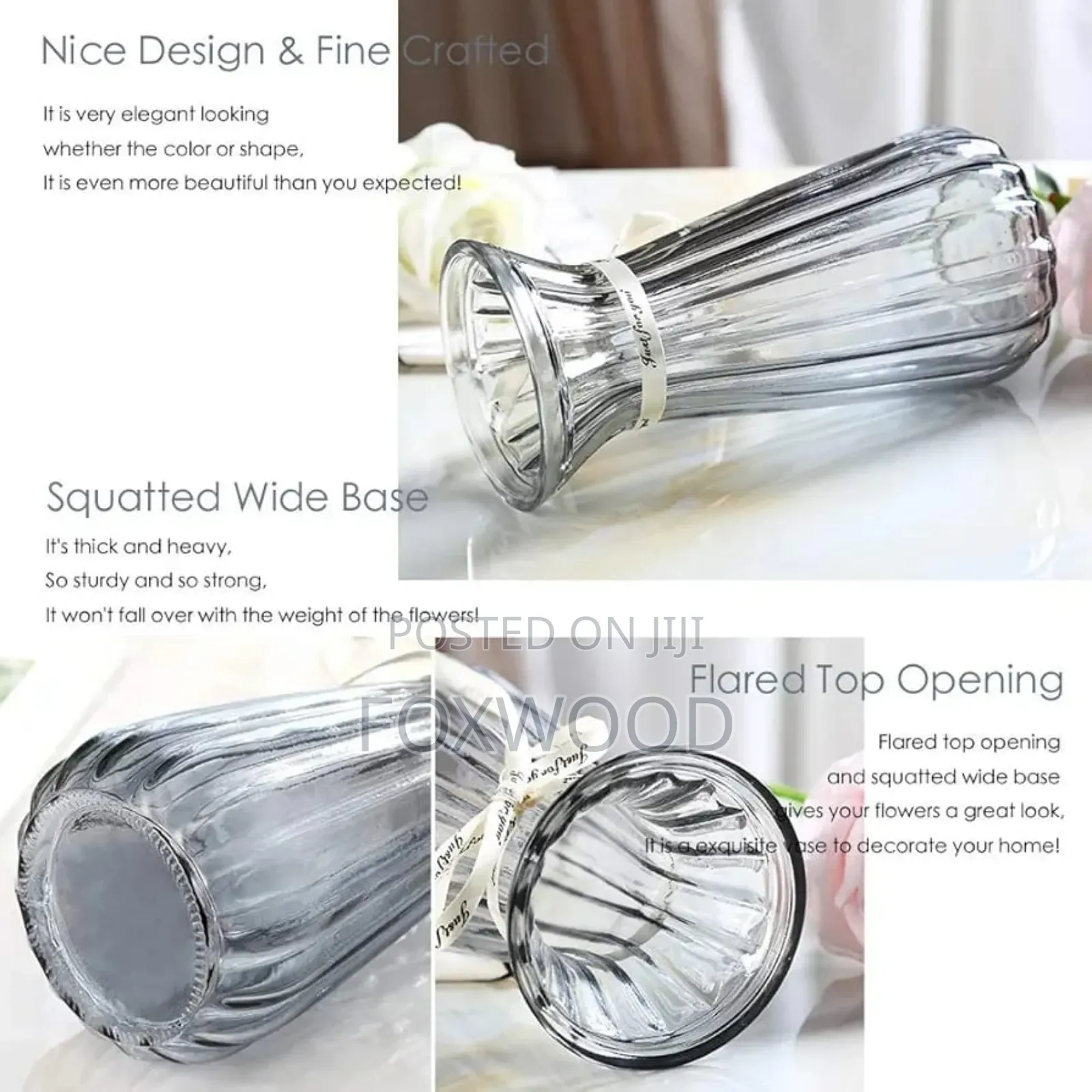Diamond Flower Vase Rainbow 25cm