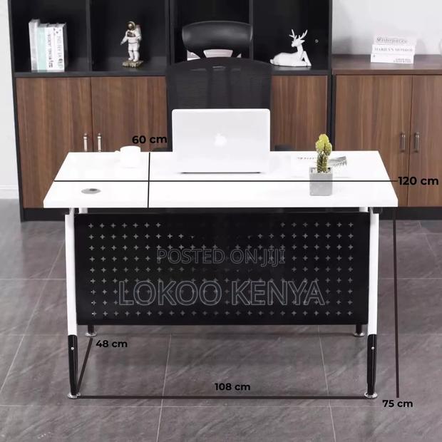 Office Table : 1200mm White Non-Foldable Study Table - thumbnail 6