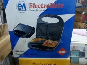 Electromate 2 in 1 Sandwich Maker Sm-001 With 750 Watts 