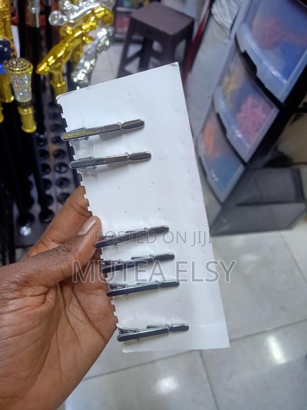 Silver White Guitar Tie Clips - thumbnail 2