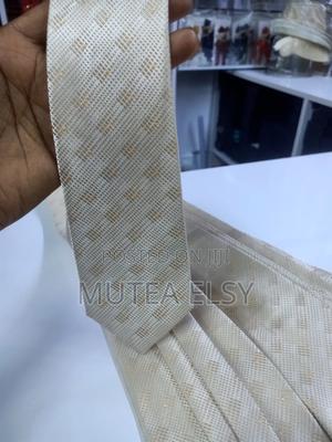 Executive Cream Geometric Single Ties - thumbnail 2
