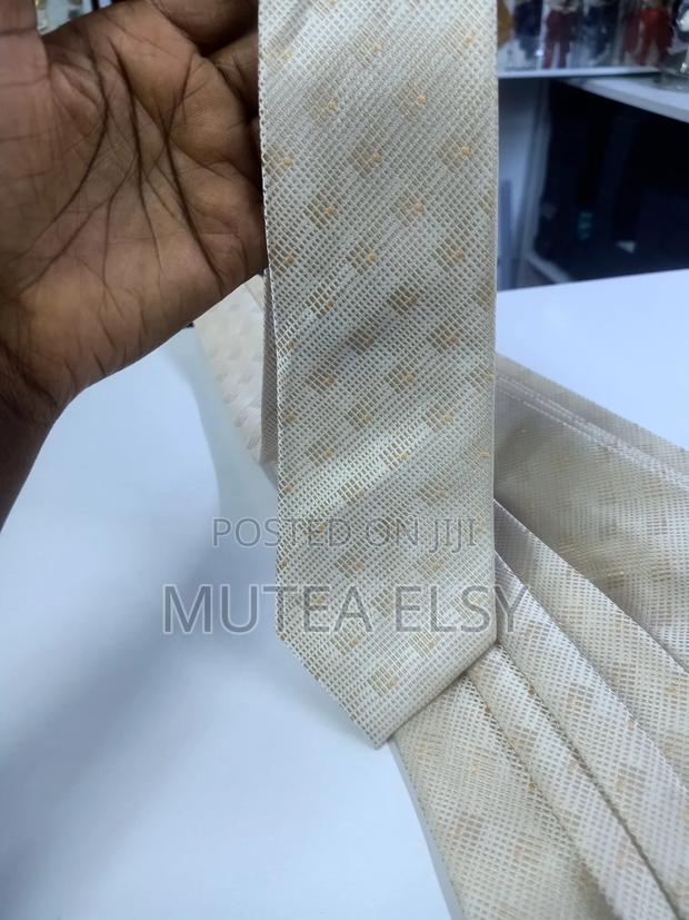 Executive Cream Geometric Single Ties - thumbnail 3