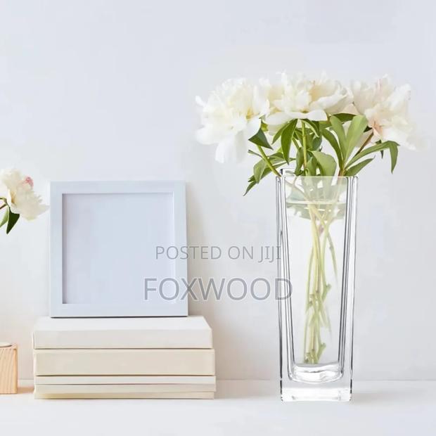 :*Glass Vase Cube Long Plain - thumbnail 5