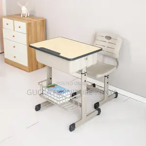 Kid's Desk: Adjustable Imported Kid's Class Room Desk With Storage