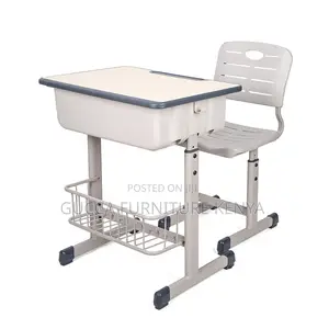 Kid's Desk: Adjustable Imported Kid's Class Room Desk With Storage