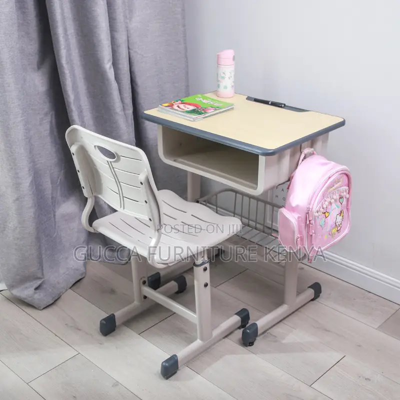 Kid's Desk: Adjustable Imported Kid's Class Room Desk With Storage