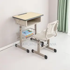 Kid's Desk: Adjustable Imported Kid's Class Room Desk With Storage