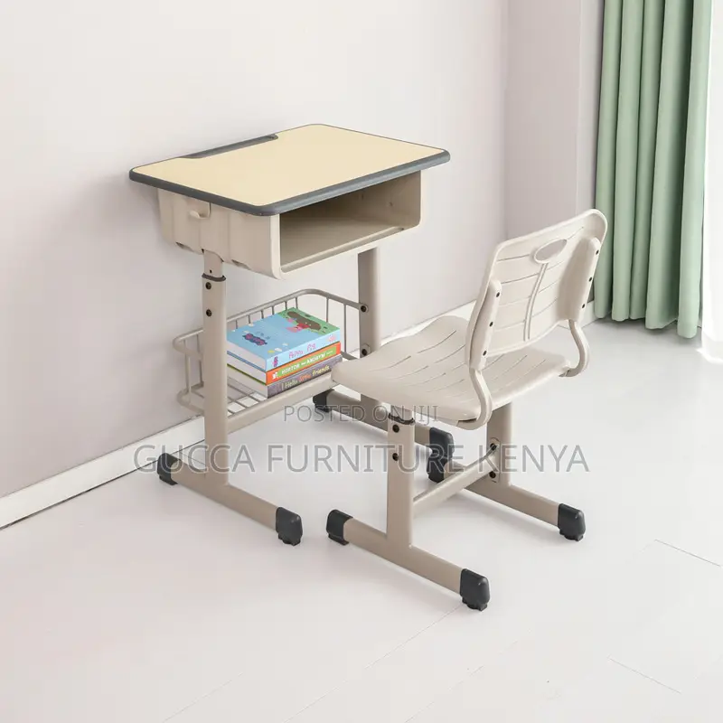 Kid's Desk: Adjustable Imported Kid's Class Room Desk With Storage