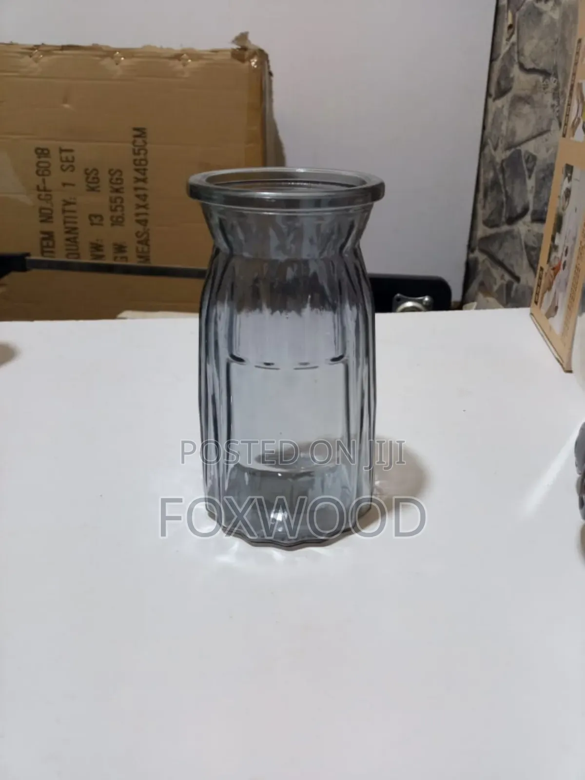 Diamond Vase Clear 18cm