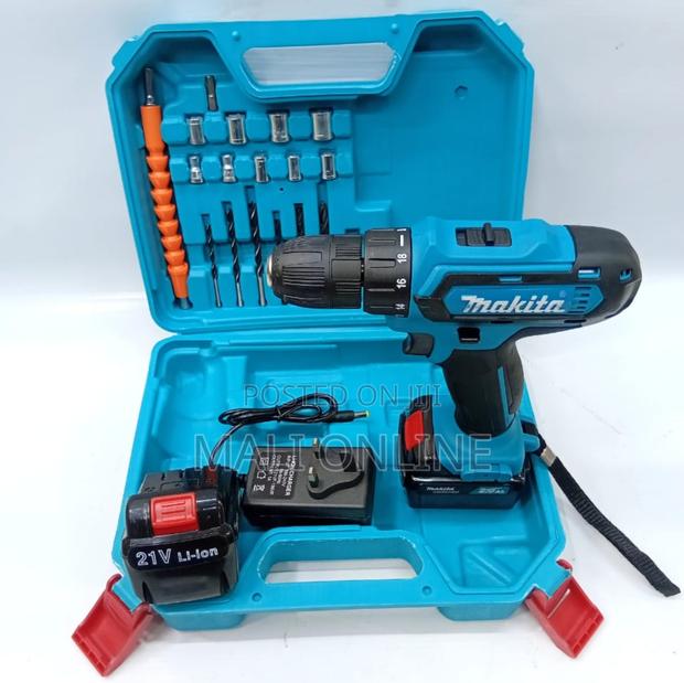Makita 21v Cordless Drill Set, 2batteries Brushless Motor Impact Drill
