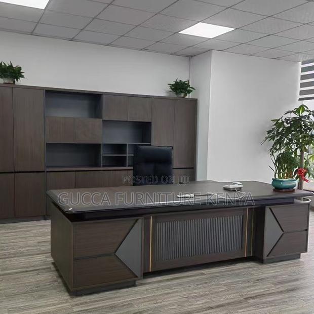 Office Table: 2.4m Wide Executive Board Director's L-Table - thumbnail 2
