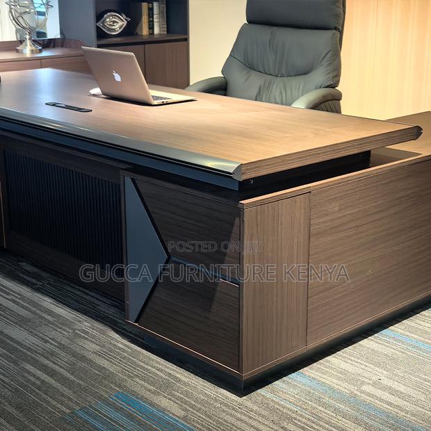 Office Table: 2.4m Wide Executive Board Director's L-Table - thumbnail 4