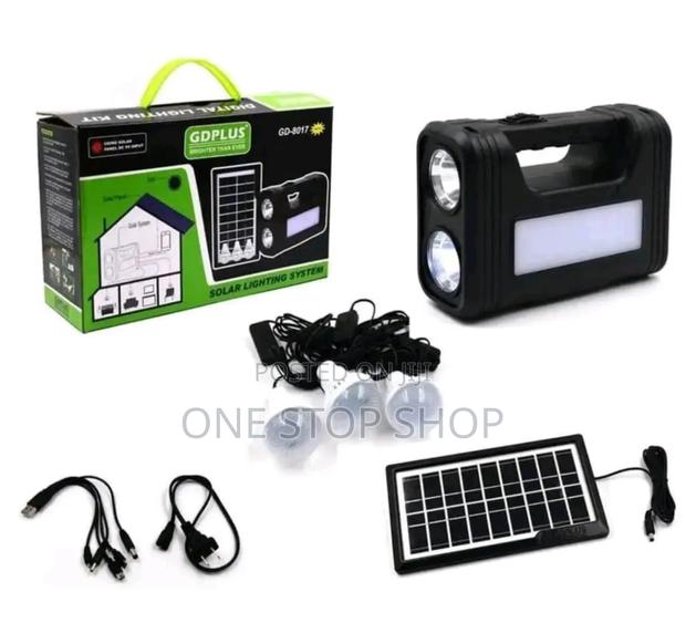 Rechargeable Solar Lighting System Kit With Flashlight,Charger - main view