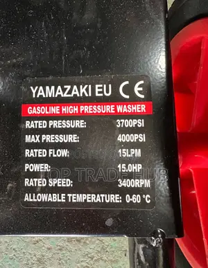Yamazaki Eu Gasoline High Pressure Washer 4000psi 15hp