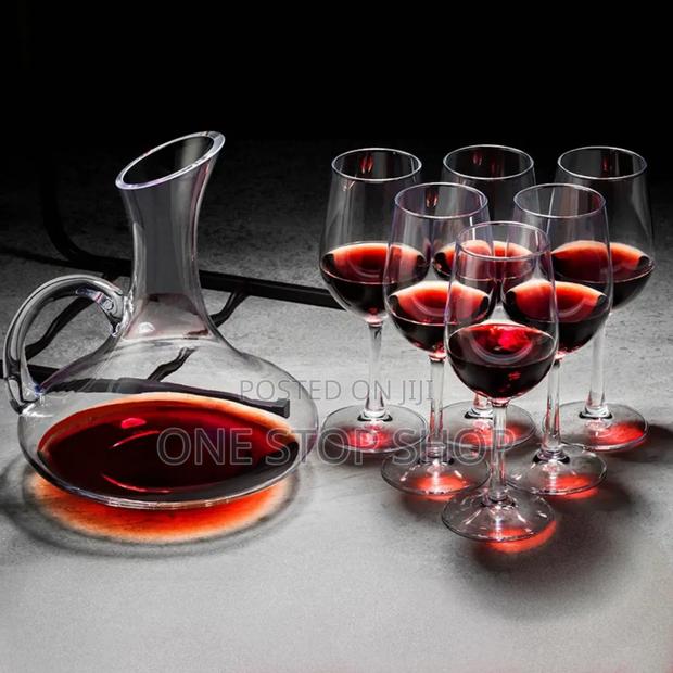 7in1 Wine Decanter Set With Wine Glasses - main view