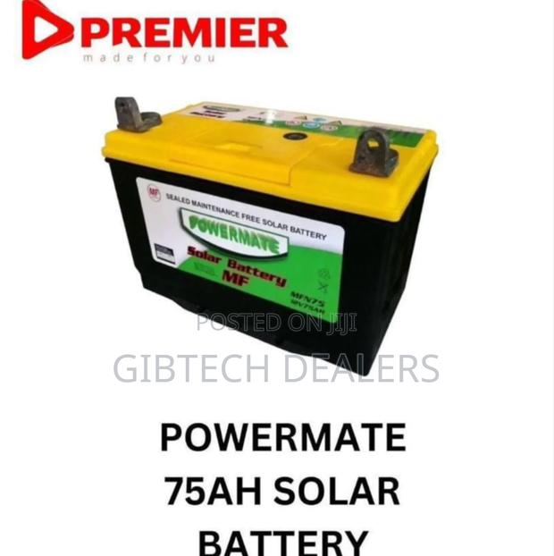Heavy Duty Powermate 75ah 12v Solar Battery - main view