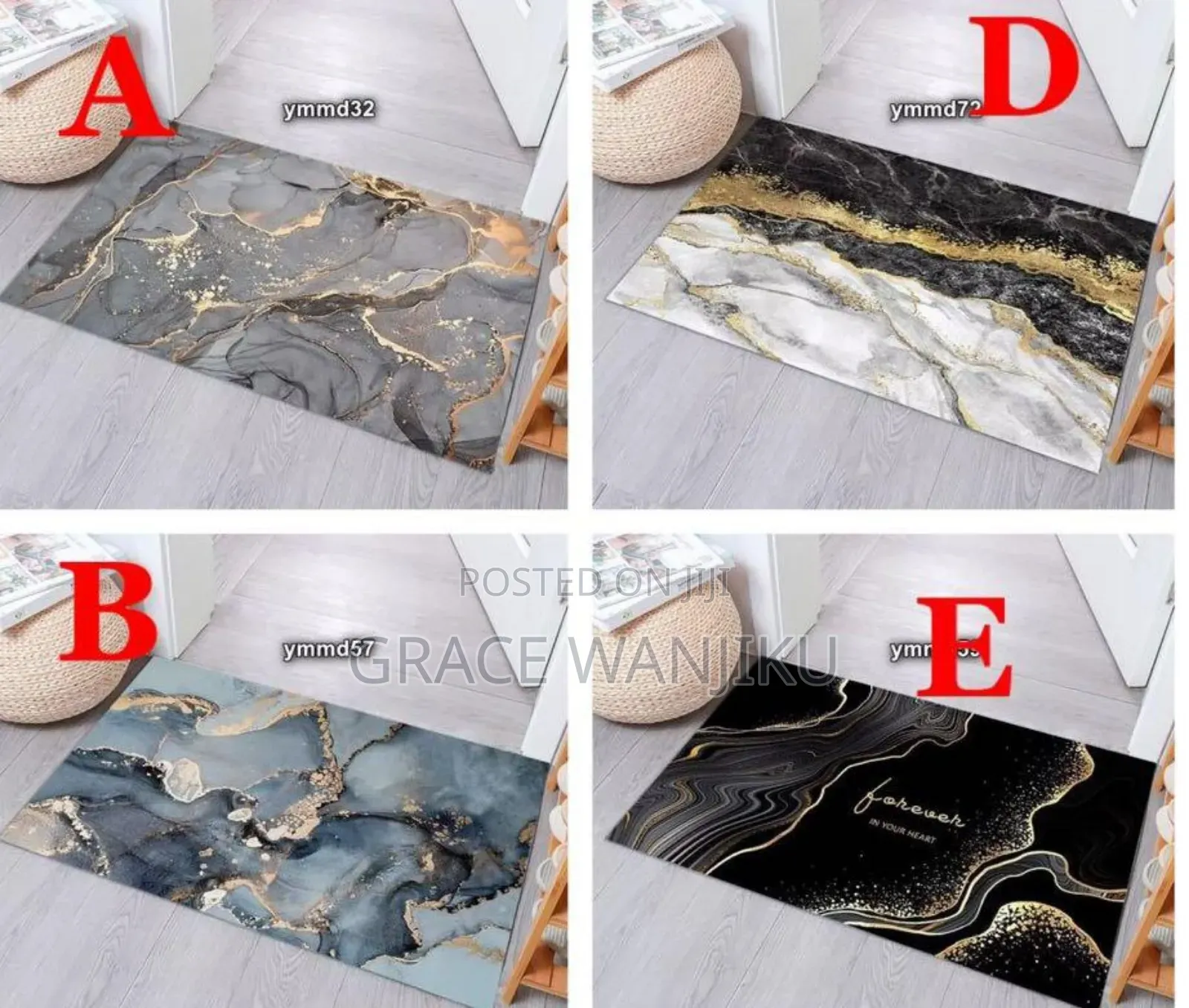 Antislip Absorbent Mat, Rubber Bottom